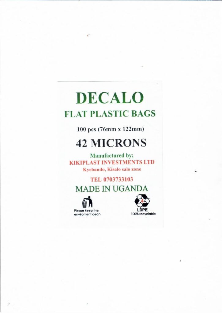 KIKIPLAST INVESTMENTS LTD Obtains EAN Barcode for DECALO Flat Plastic Bags